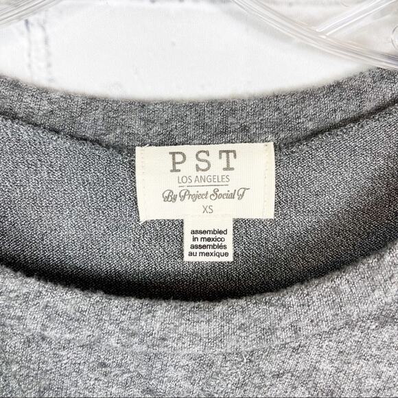PST NWT Heathered Brush Knit Vent Gray Pullover XS - Picture 4 of 7